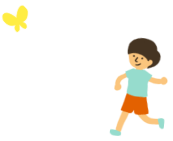 男の子と蝶々