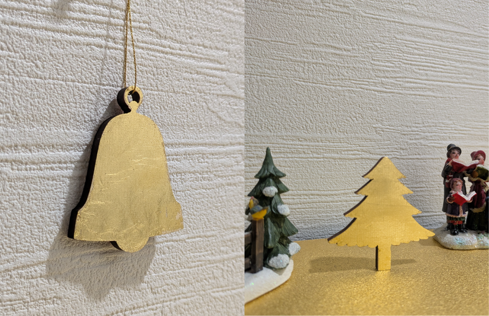 金箔押体験でキラキラのクリスマスオーナメントをつくろう！